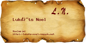 Lukáts Noel névjegykártya